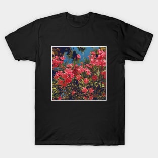 Pretty Pink Flowers Photography design with blue sky nature lovers T-Shirt